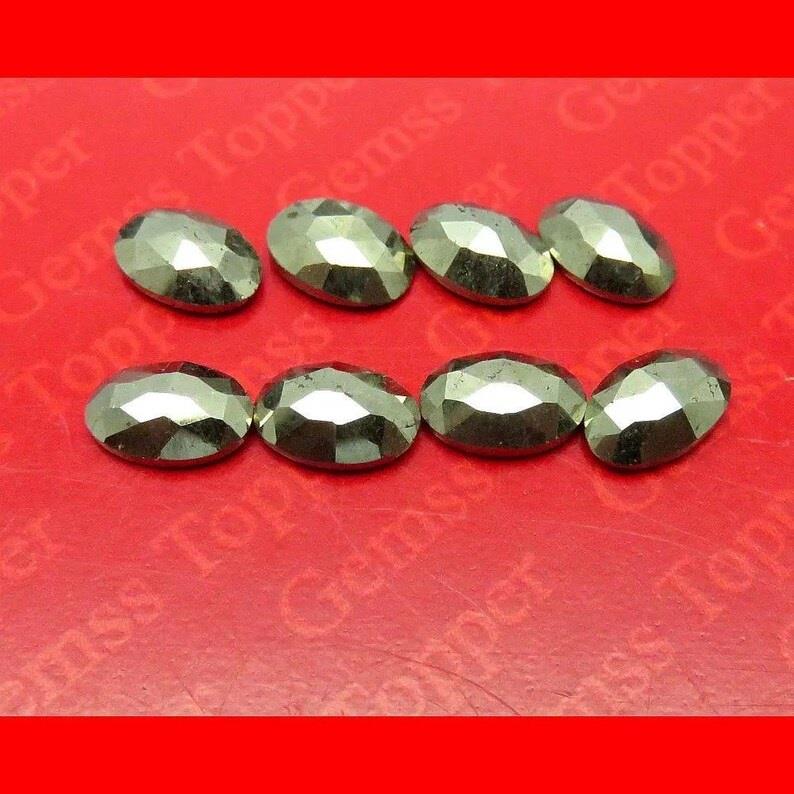 Pyrite 8x10 mm Oval Rose Cut